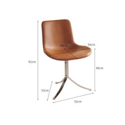MOMO Retro Dining Chair | Oil Wax Leather Shell Seat | Electroplated Steel Base - alternate view 8