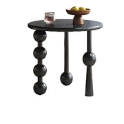 MOMO Ball Leg Side Table | Solid Wood Bauhaus Round End Table - alternate view 6