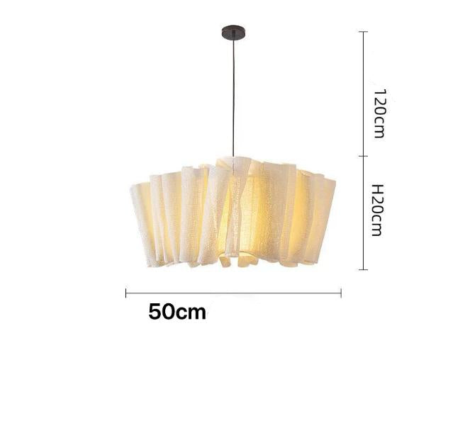 Wabi-Sabi Vintage Ceiling Lamp Fabric Pendant Light-GQ14