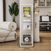 MOMO Iron Bookshelf | 3-Tier Wire Magazine Rack | Slim Floor Standing Book & Display Stand - alternate view 5