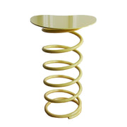 MOMO Spring Side Table | Sculptural Coil Steel Base with Organic Tabletop - alternate view 4