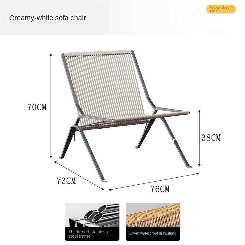 MOMO Stainless Steel Single Lounge Chair