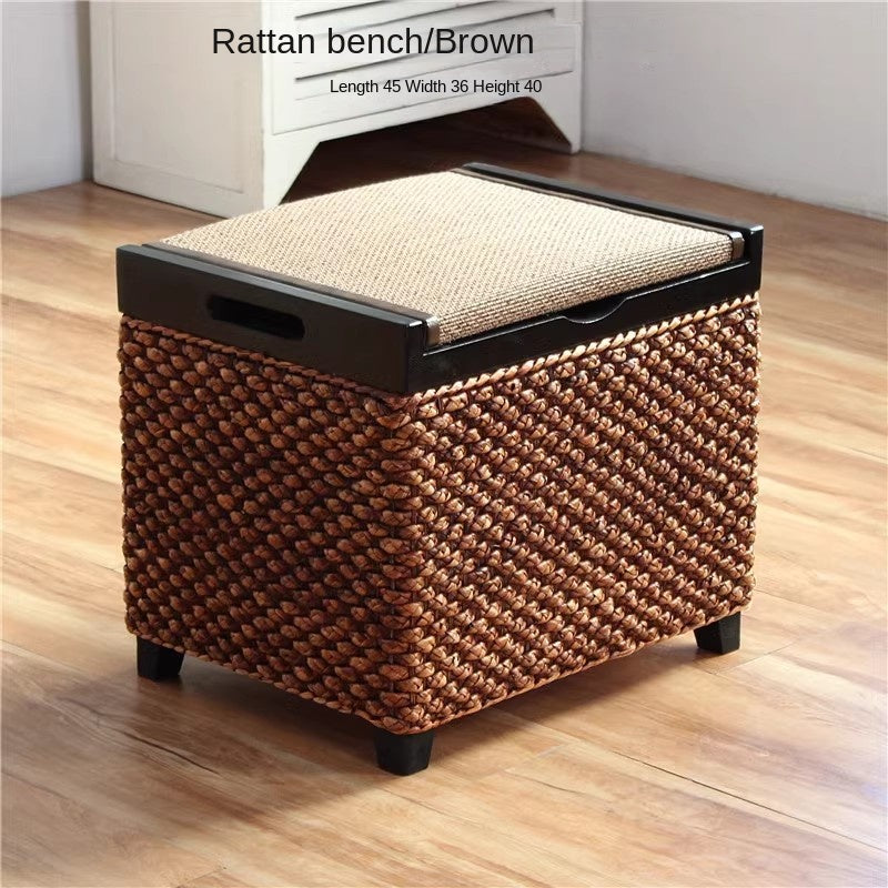 MOMO Rattan Storage Stool