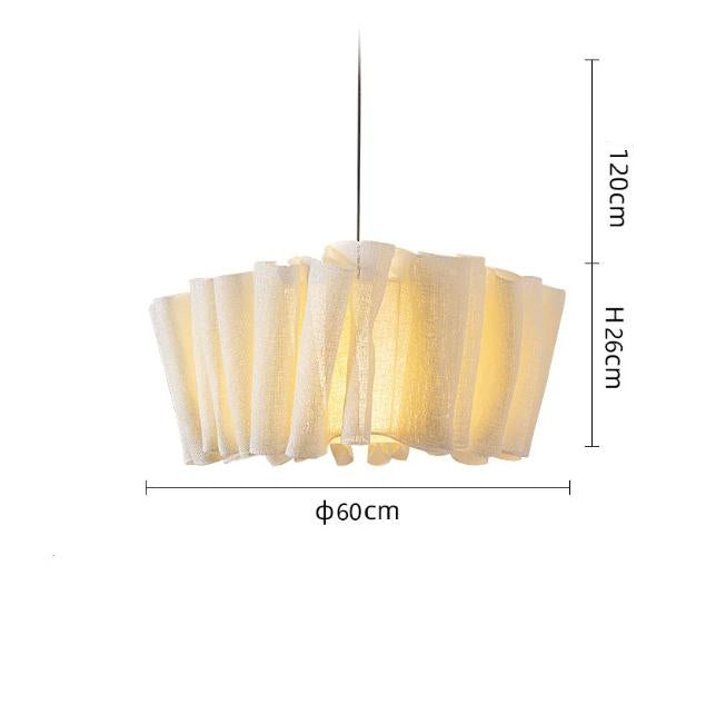 Wabi-Sabi Vintage Ceiling Lamp Fabric Pendant Light-GQ14