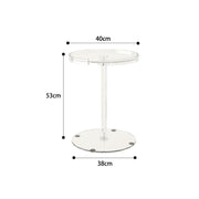 MOMO Acrylic Bedside Table | Round Pedestal | 4 Colors - alternate view 9