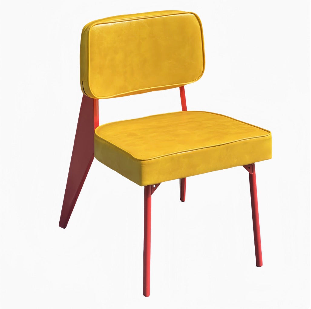 MOMO Memphis Dining Chair | Pop Art Colorblock Iron Frame with Padded Seat & Back - alternate view 7