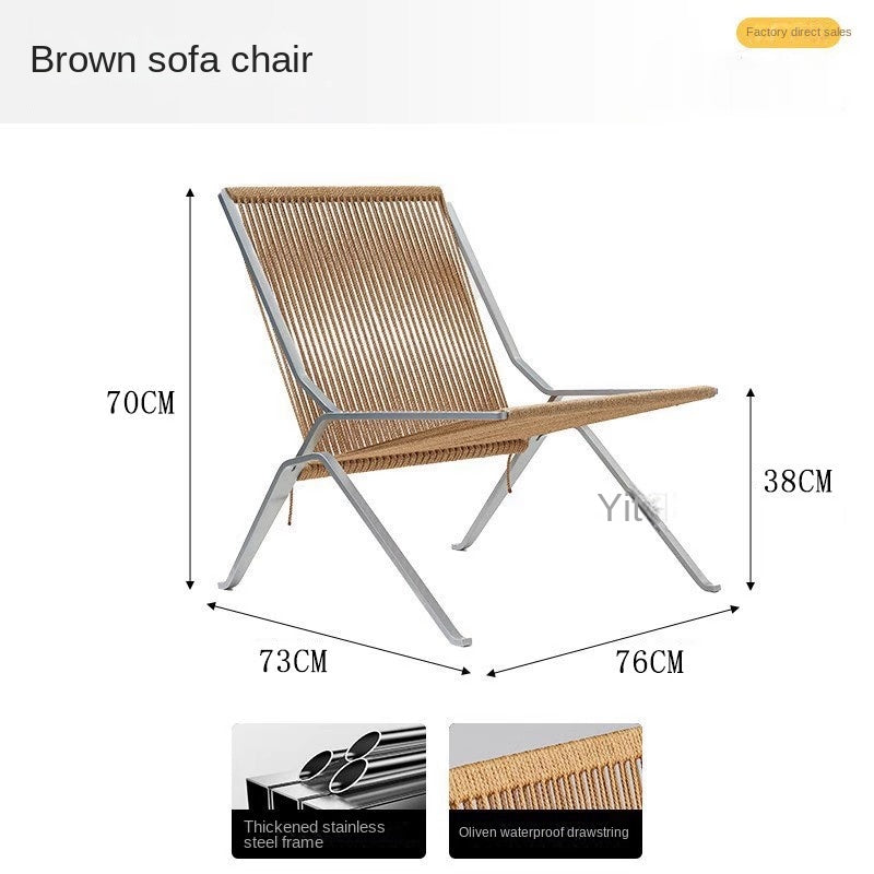 MOMO Stainless Steel Single Lounge Chair