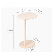 MOMO Solid Wood Side Table | Oval Pedestal Accent Table | Walnut Sofa & Bedside Stand - alternate view 9
