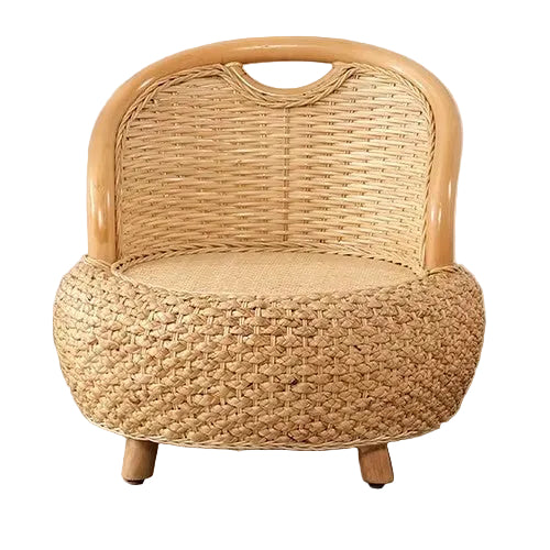 MOMO Rattan Round Stool | Japanese Woven Rattan Floor Seat | With or Without Legs - alternate view 8