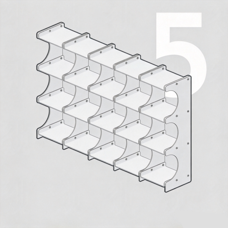 Expandable Aluminum Mug Rack & Display Shelf