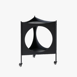 Modern Nordic Mobile Metal Side Table with Wheels