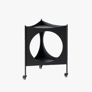 Modern Nordic Mobile Metal Side Table with Wheels