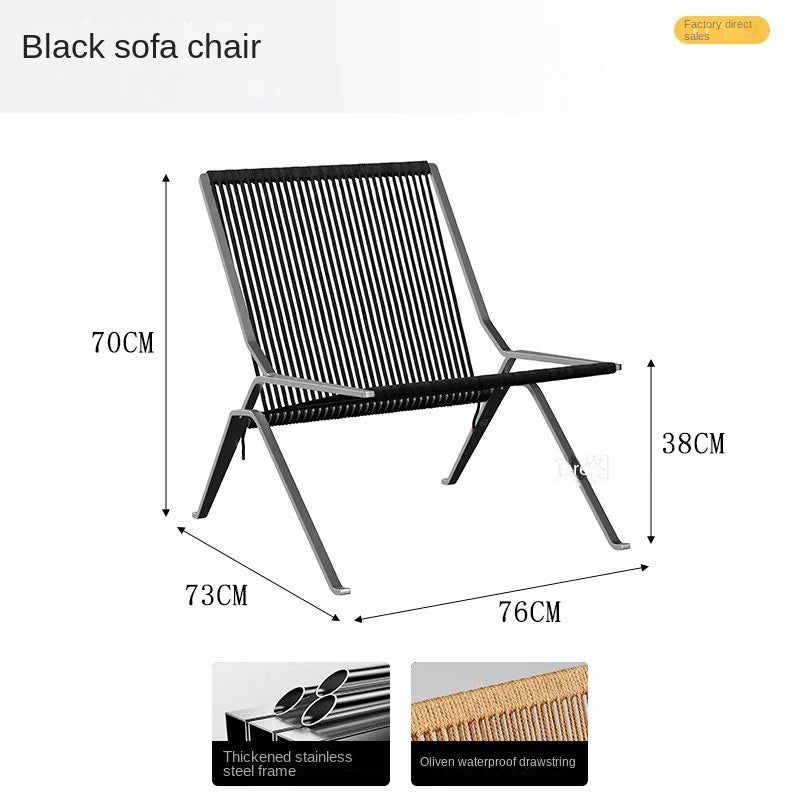 MOMO Stainless Steel Single Lounge Chair