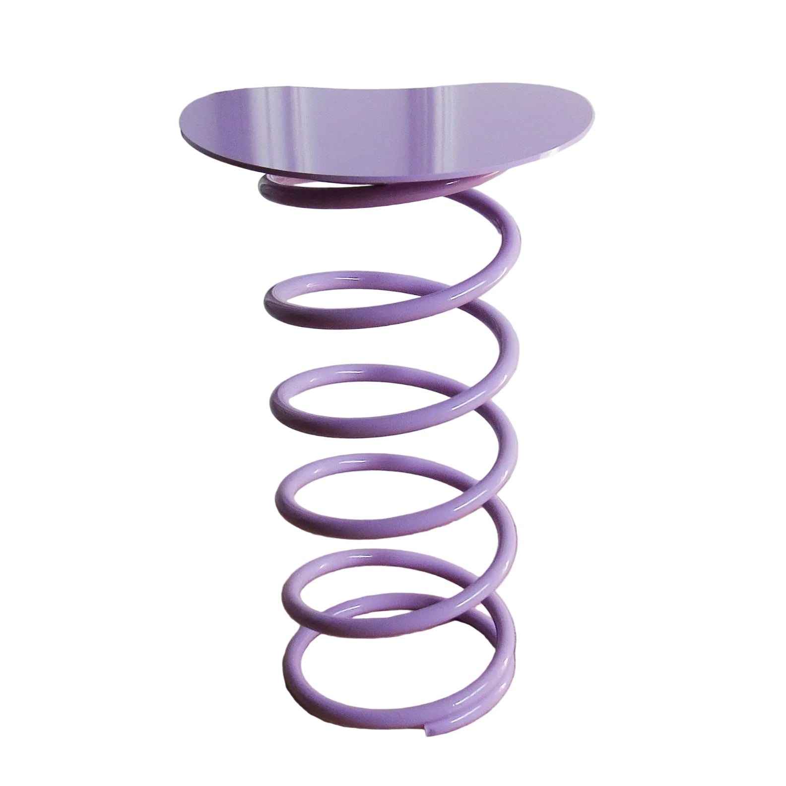 MOMO Spring Side Table | Sculptural Coil Steel Base with Organic Tabletop - alternate view 6