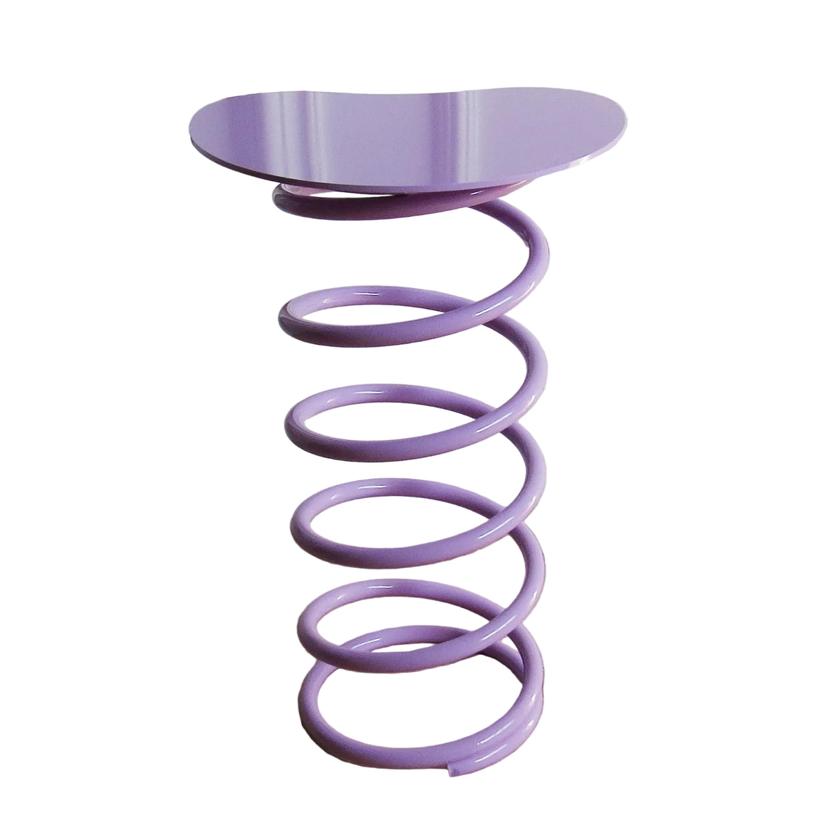 MOMO Spring Side Table | Sculptural Coil Steel Base with Organic Tabletop - alternate view 6