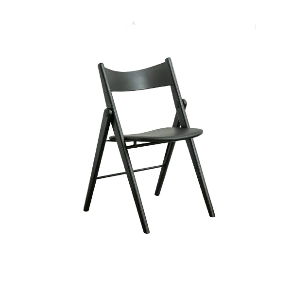 MOMO Nordic Folding Dining Chair | Solid Wood Frame with Leather Cushion Seat — Stackable & Space-Saving - alternate view 10