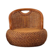 MOMO Rattan Round Stool | Japanese Woven Rattan Floor Seat | With or Without Legs - alternate view 9