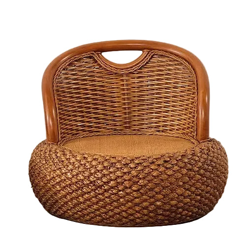 MOMO Rattan Round Stool | Japanese Woven Rattan Floor Seat | With or Without Legs - alternate view 9