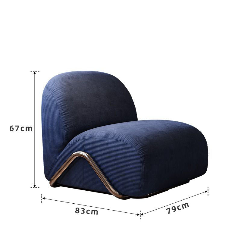 MOMO Modular Single Sofa | Designer Lounge Chair with Wave Base - alternate view 7