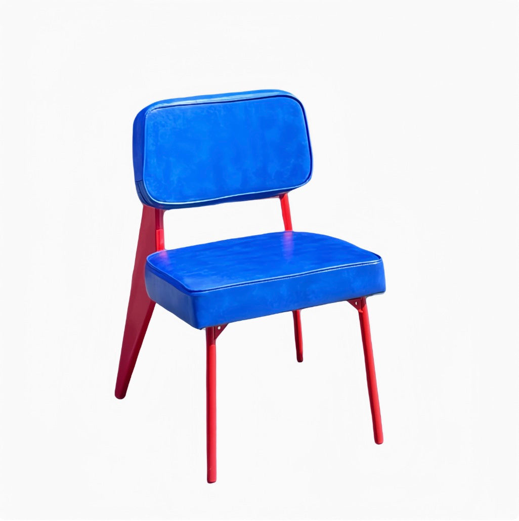 MOMO Memphis Dining Chair | Pop Art Colorblock Iron Frame with Padded Seat & Back - alternate view 8
