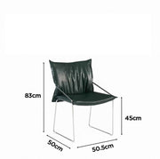 MOMO Cloud-Pad Cantilever Dining Chair | Oversized Cushion Seat & Back on Chrome Wire Frame - alternate view 10