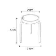 Stackable Round Wooden Stool