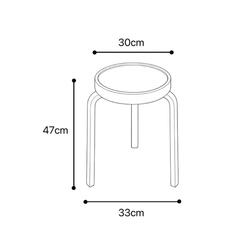 Stackable Round Wooden Stool