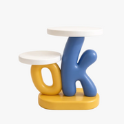 OK Resin Two-Tier Side Table