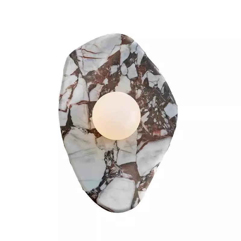 Natural Marble Wall Lamp – Organic Stone Sconce GQ17