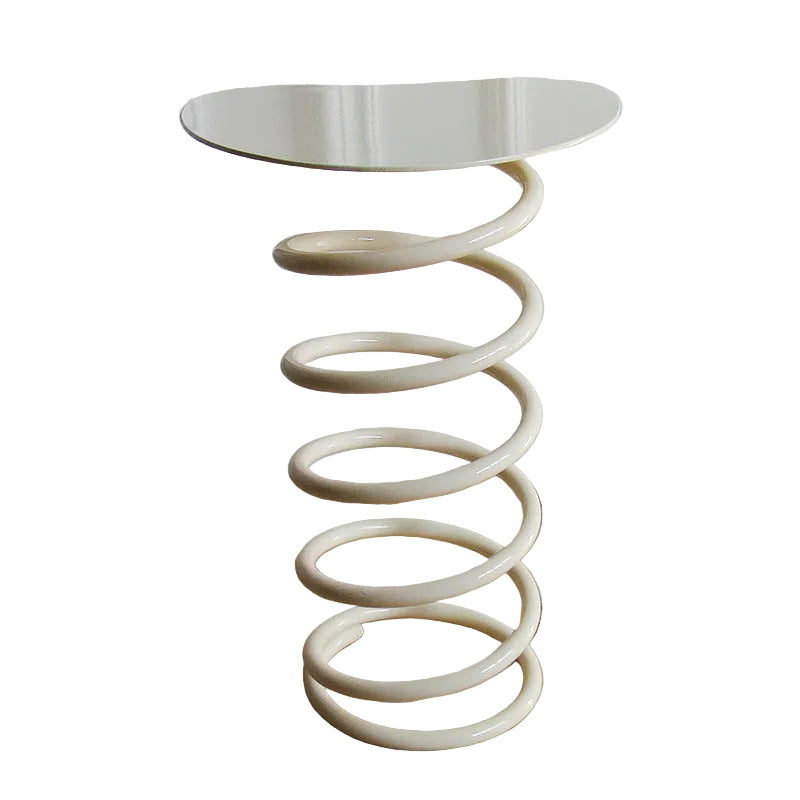 MOMO Spring Side Table | Sculptural Coil Steel Base with Organic Tabletop - alternate view 7