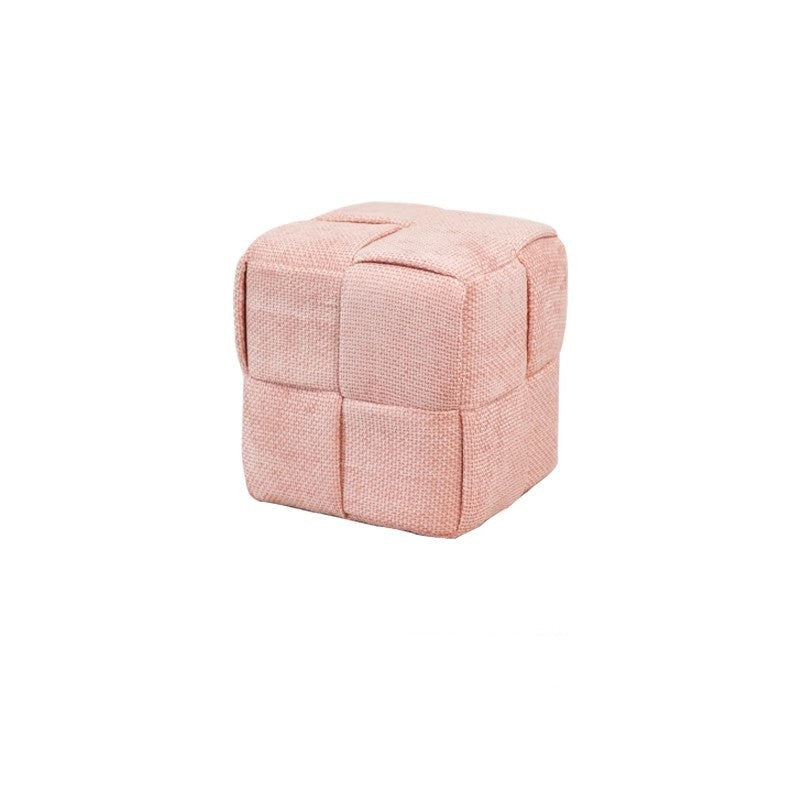 MOMO Chenille Stool | Soft Upholstered Ottoman for Living Room & Entryway - alternate view 11
