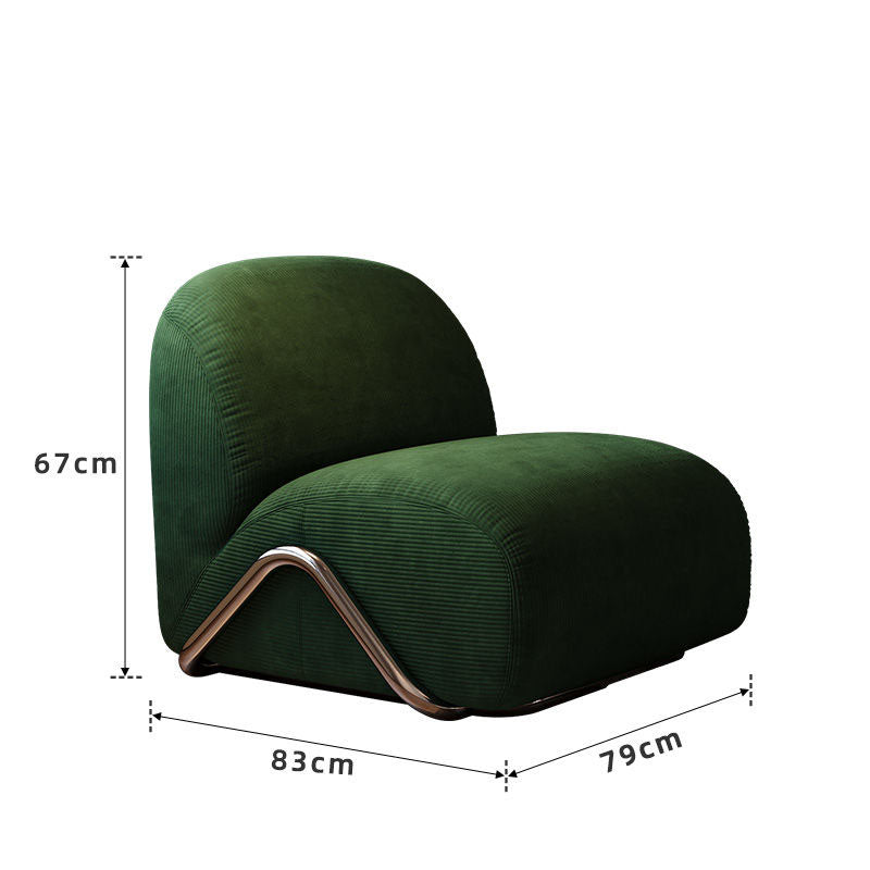 MOMO Modular Single Sofa | Designer Lounge Chair with Wave Base - alternate view 8