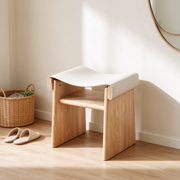 Solid Wood Dressing Saddle Stool