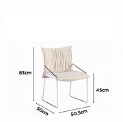 MOMO Cloud-Pad Cantilever Dining Chair | Oversized Cushion Seat & Back on Chrome Wire Frame - alternate view 11