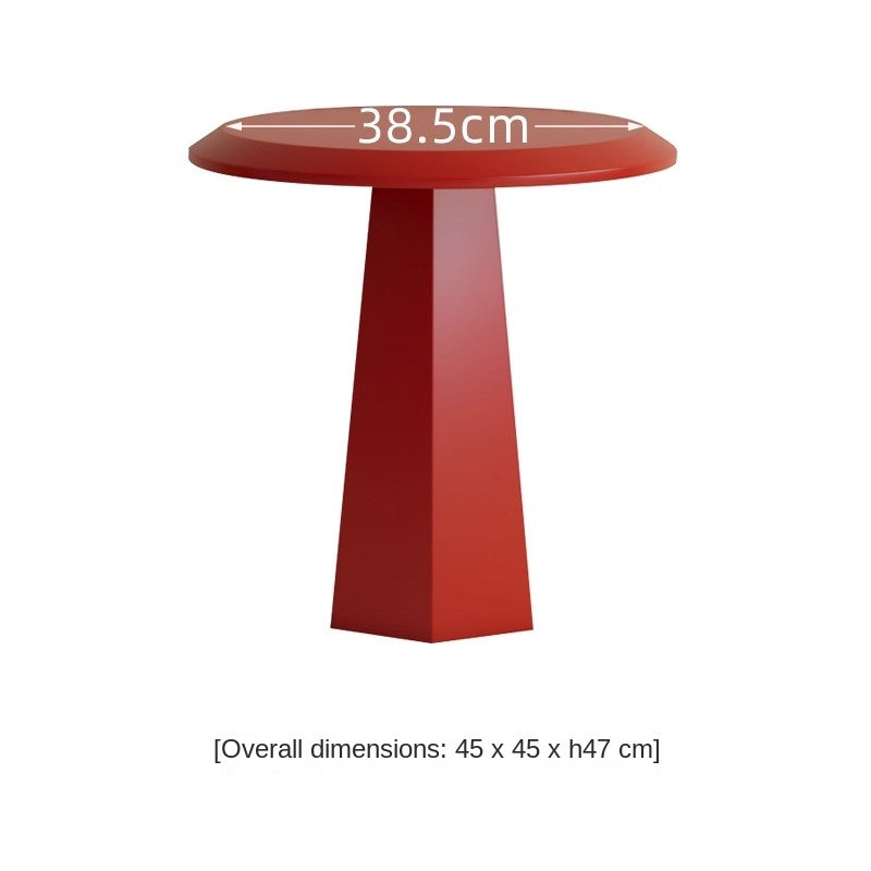 MOMO Bauhaus Mushroom Side Table | Round Top with Hexagonal Pedestal Base — 6 Bold Colors - alternate view 11