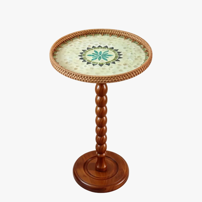 Bohemian Rattan Side Table