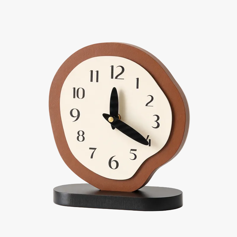 French Vintage Wooden Desk Clock