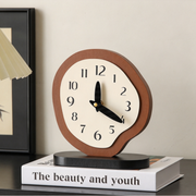 French Vintage Wooden Desk Clock