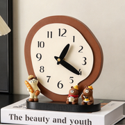 French Vintage Wooden Desk Clock