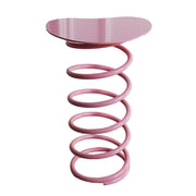 MOMO Spring Side Table | Sculptural Coil Steel Base with Organic Tabletop - alternate view 8