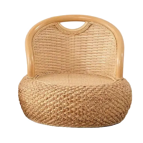 MOMO Rattan Round Stool | Japanese Woven Rattan Floor Seat | With or Without Legs - alternate view 11