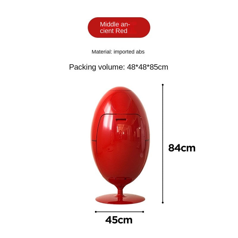 MOMO Dinosaur Egg Trash Can | Sculptural Standing Waste Bin | 2 Sizes - alternate view 13