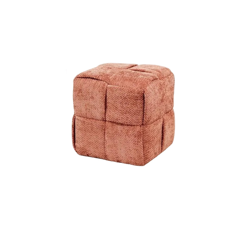 MOMO Chenille Stool | Soft Upholstered Ottoman for Living Room & Entryway - alternate view 12