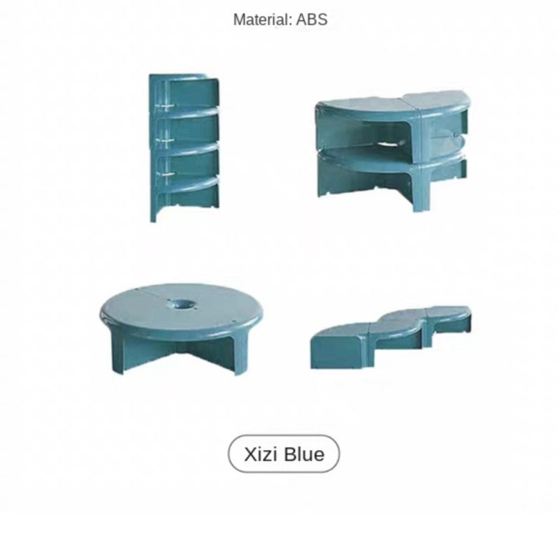 MOMO Splicing Combination Coffee Table | 100cm Round Resin Low Table | Modular Petal Design - alternate view 8