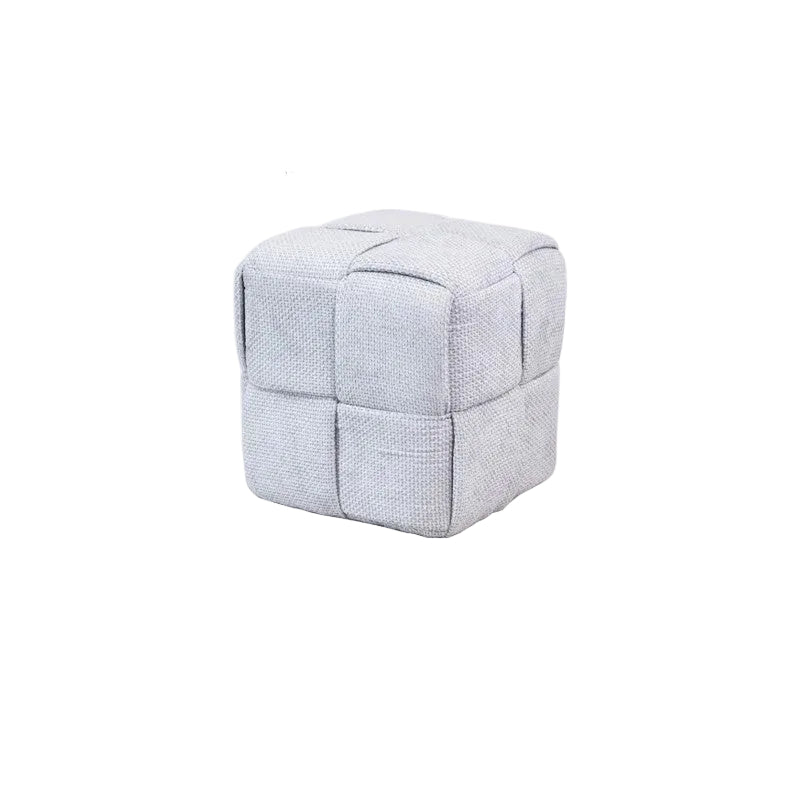 MOMO Chenille Stool | Soft Upholstered Ottoman for Living Room & Entryway - alternate view 13