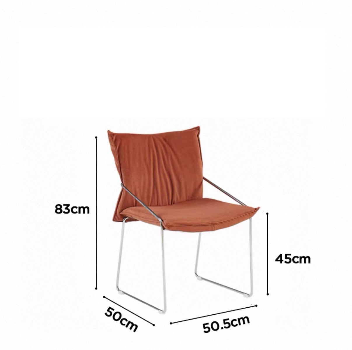 MOMO Cloud-Pad Cantilever Dining Chair | Oversized Cushion Seat & Back on Chrome Wire Frame - alternate view 13