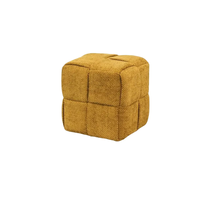 MOMO Chenille Stool | Soft Upholstered Ottoman for Living Room & Entryway - alternate view 14
