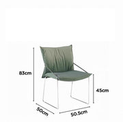 MOMO Cloud-Pad Cantilever Dining Chair | Oversized Cushion Seat & Back on Chrome Wire Frame - alternate view 14
