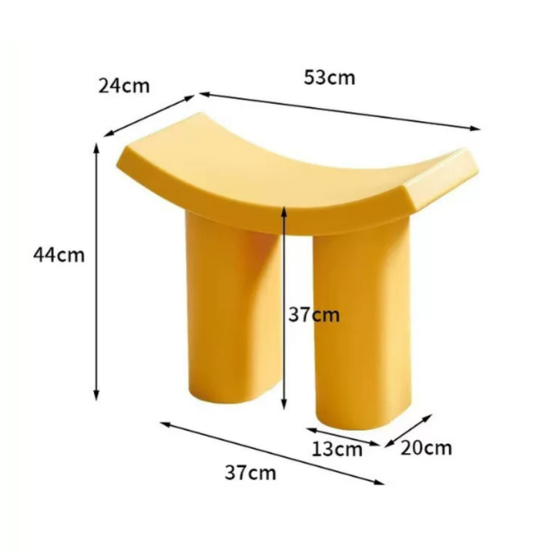 Curved Plastic Shoe-Changing Stool