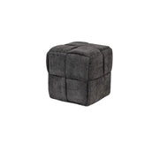 MOMO Chenille Stool | Soft Upholstered Ottoman for Living Room & Entryway - alternate view 15